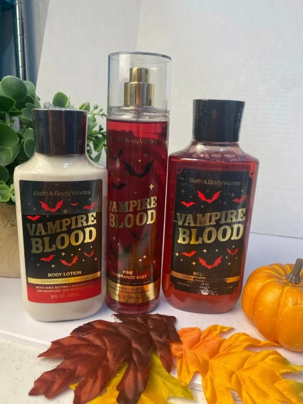 “Vampire Blood” Bath & Body Works Halloween NEW 3 Pc Body Care Set